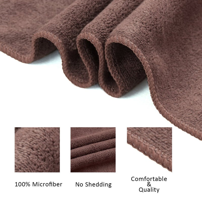 JML Microfiber Towels, Bath Towel Sets (6 Pack, 27" x 55") - Extra Absorbent, Fast Drying, Multipurpose for Bath, Swimming, Fitness, Sports, Yoga, Blue/Brown/Purple - Image 3
